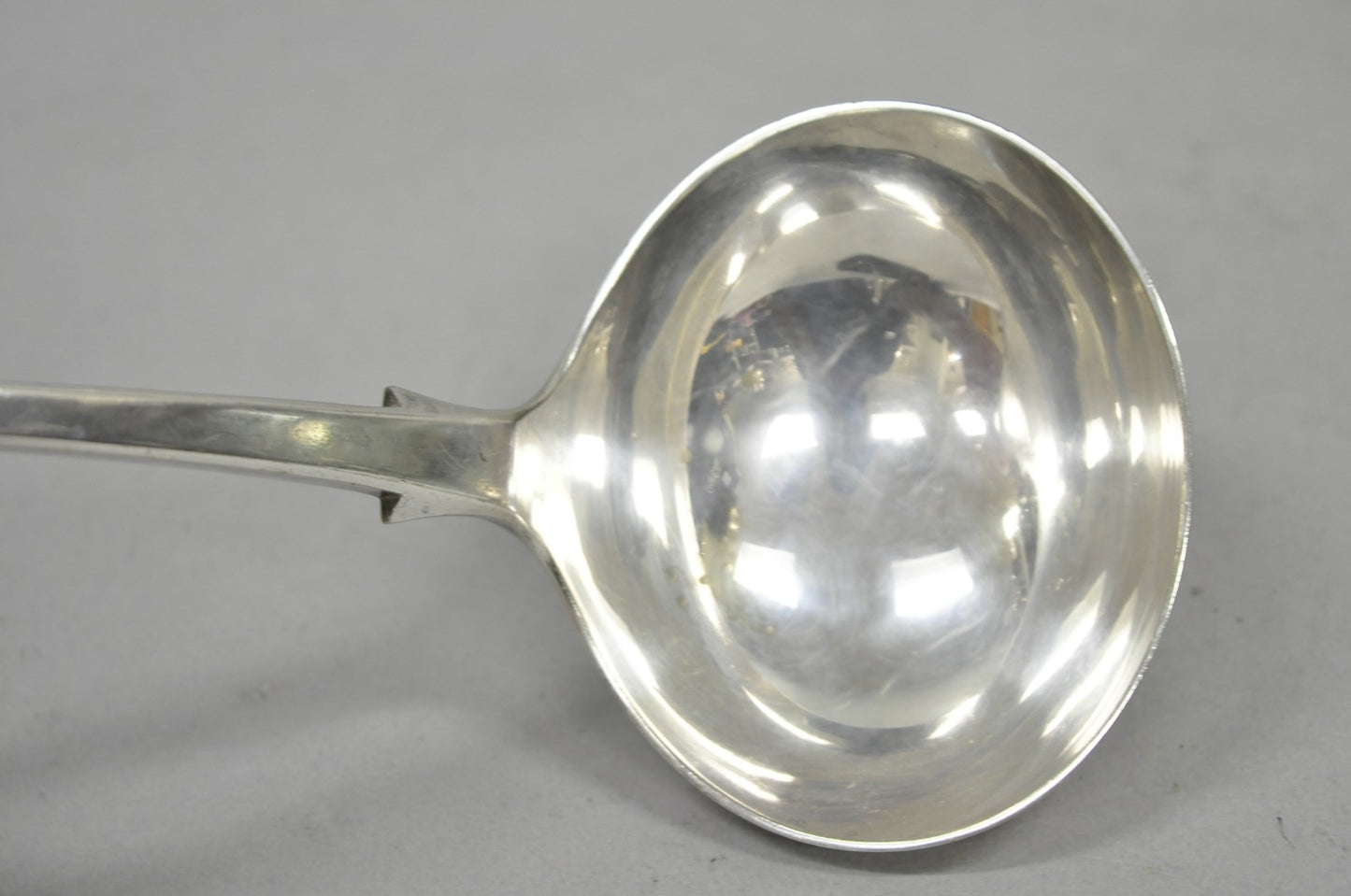 Antique English Victorian Daniel & Arter Fiddle Pattern Silver Plated Soup Ladle