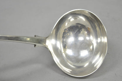 Antique English Victorian Daniel & Arter Fiddle Pattern Silver Plated Soup Ladle