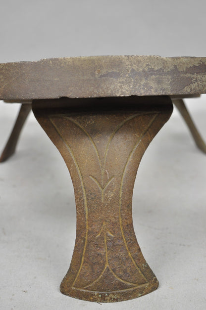 Antique Victorian Metal "Rest Your Feet Here" Cowboy Horseshoe Footstool Stool