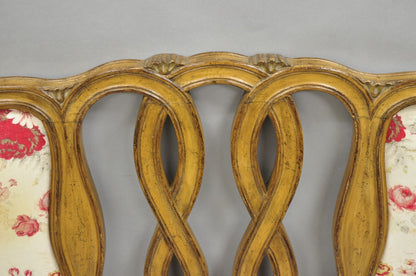 French Country Provincial Hollywood Regency Pretzel Scroll King Sz Bed Headboard