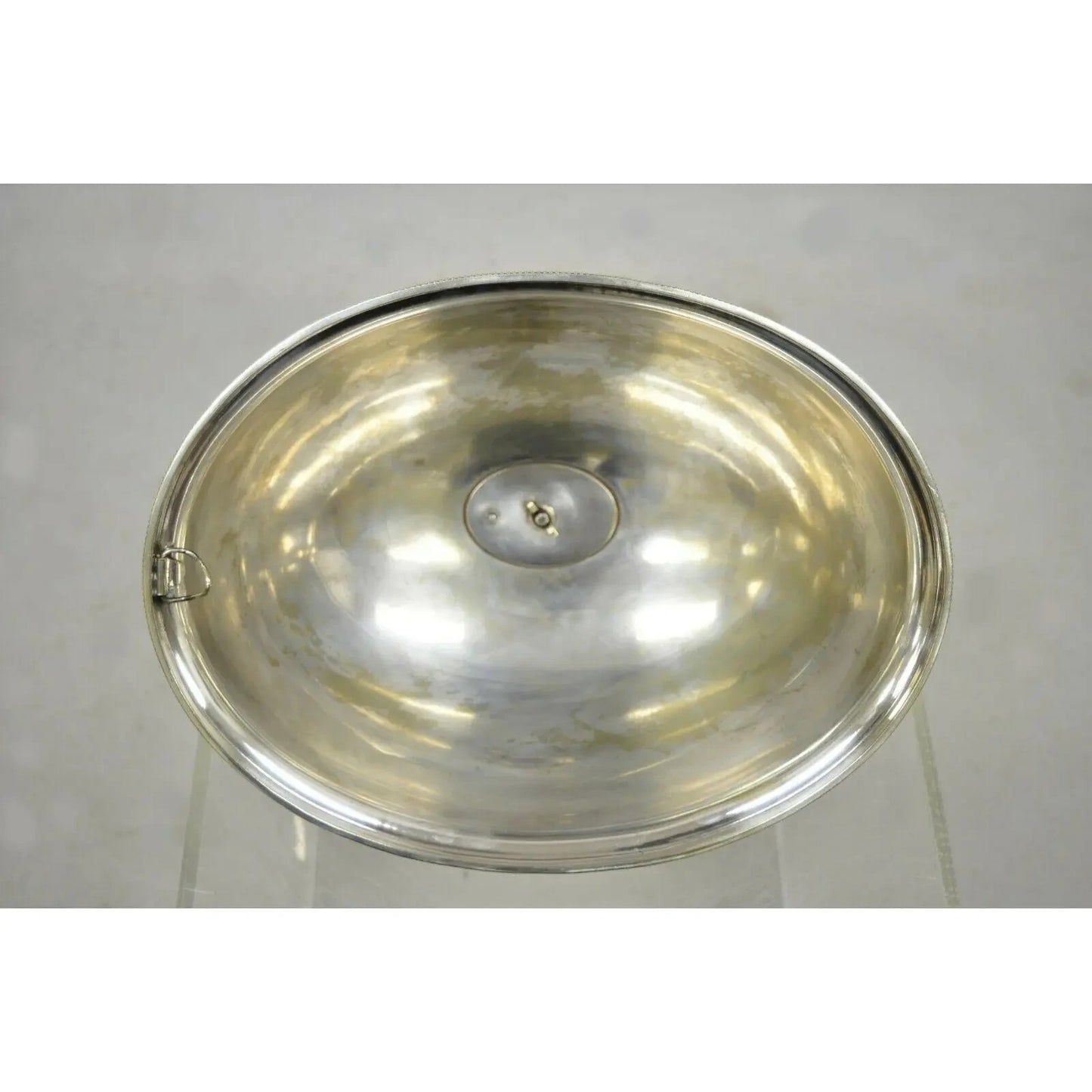 Antique English Sheffield Regency Silver Plated Meat Dish Serving Cover Dome Lid