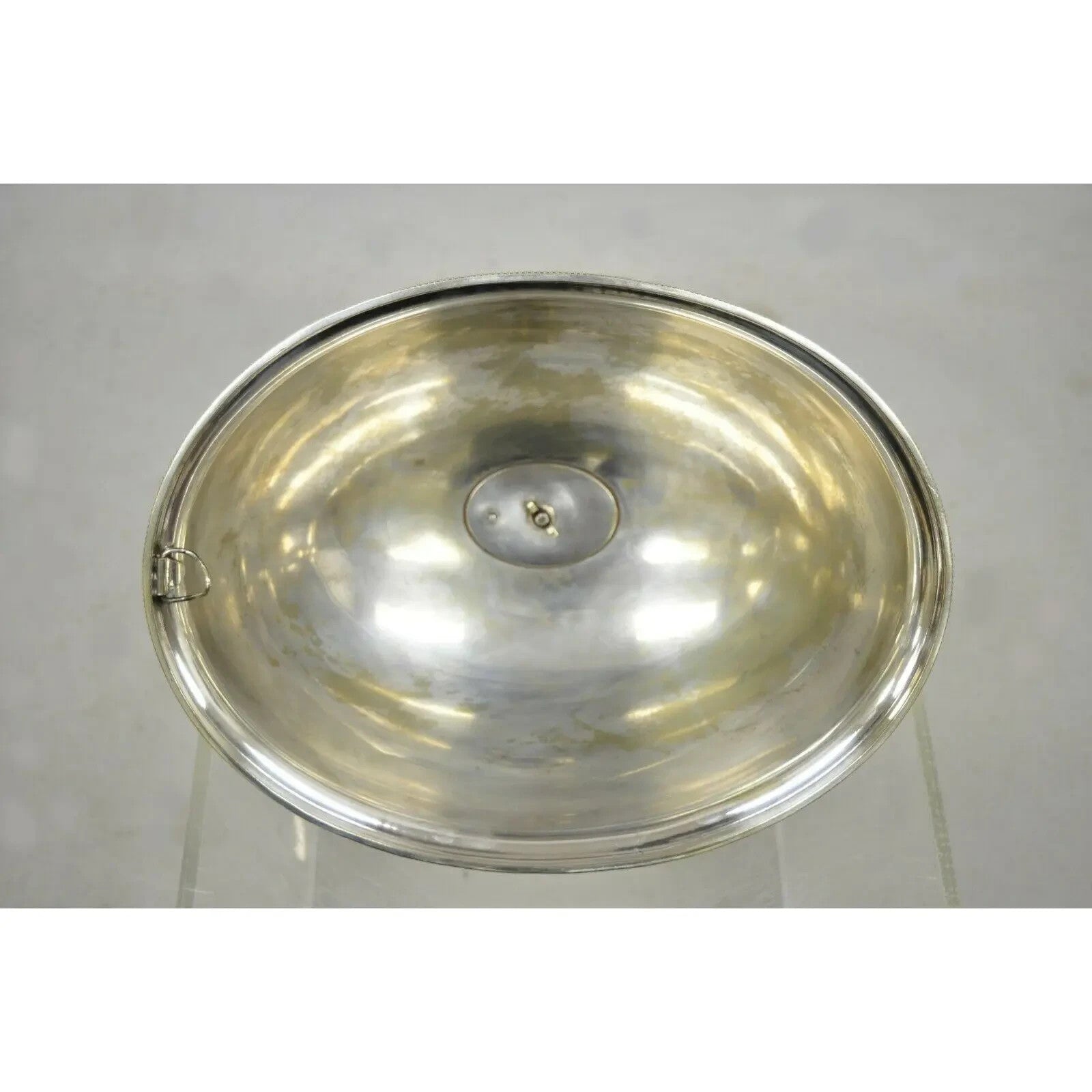 Antique English Sheffield Regency Silver Plated Meat Dish Serving Cover Dome Lid