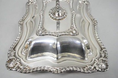 Vintage Canterbury English Regency Silver Plated Covered Vegetable Serving Dish