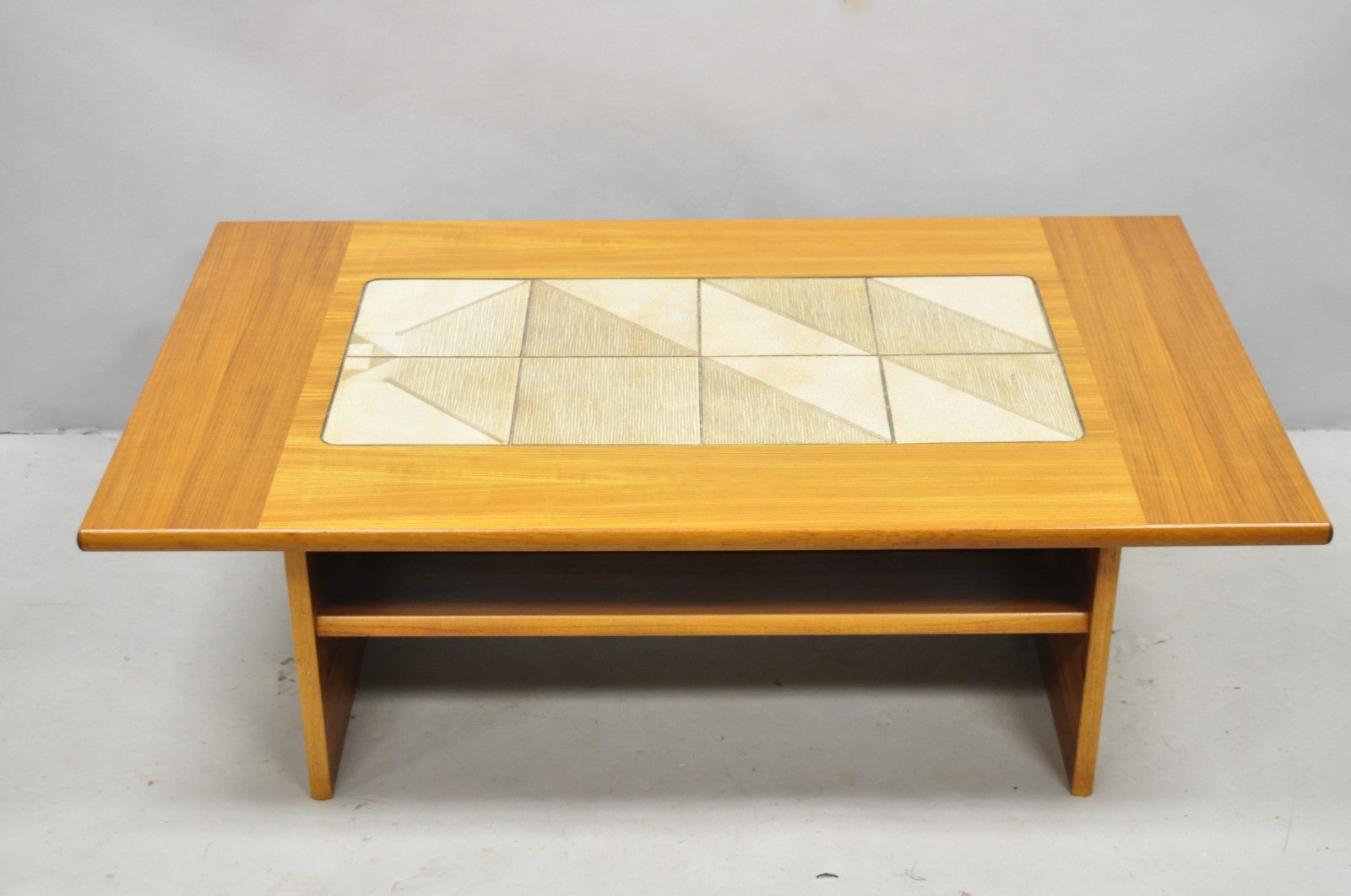 Vintage Gangso Mobler Mid Century Danish Modern Teak Tile Top Coffee Table