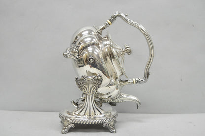 Antique Victorian Silver Plated Gorham 01180 Tilting Teapot Coffee Pot on Stand