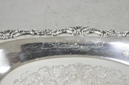 Vintage Community Ascot Victorian Silver Plated Oval Narrow Trinket Dish