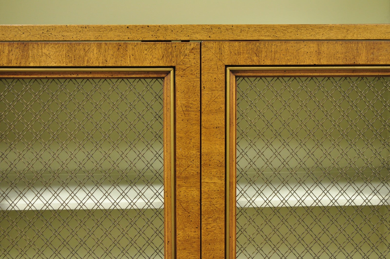 Henredon French Country Provincial Walnut Fruitwood 3 Pc Wall Unit Bookcase