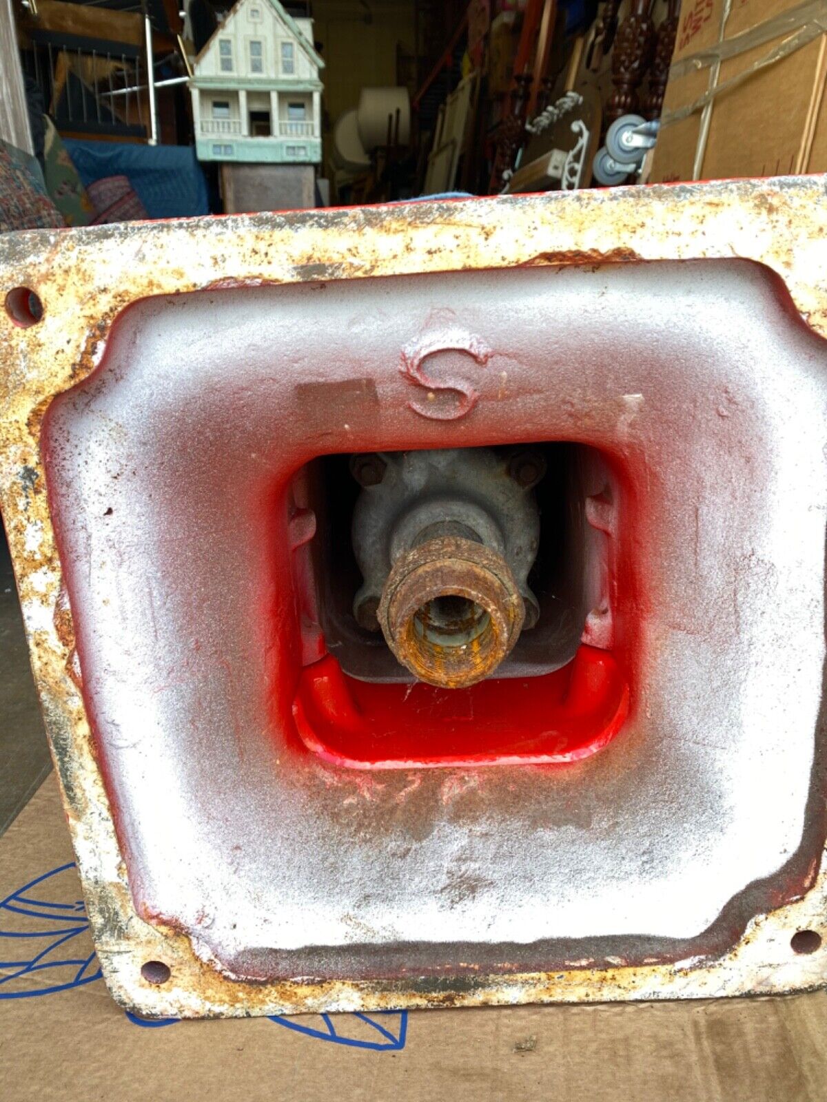 Antique Gilbert & Barker Red Self Measuring Type 208 Vintage Curbside Gas Pump