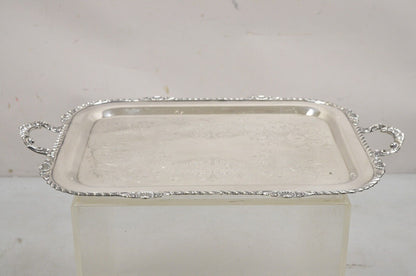 Vintage Marlboro Victorian Style Silver Plated Butlers Serving Platter Tray
