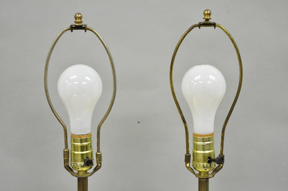 Chinoiserie White Blanc De Chine Porcelain Cherry Blossom Table Lamp - a Pair