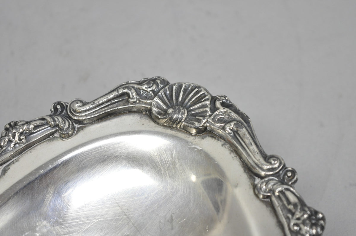Vintage Victorian Style Silver Plated Oval 13.5" Trinket Serving Dish (D)