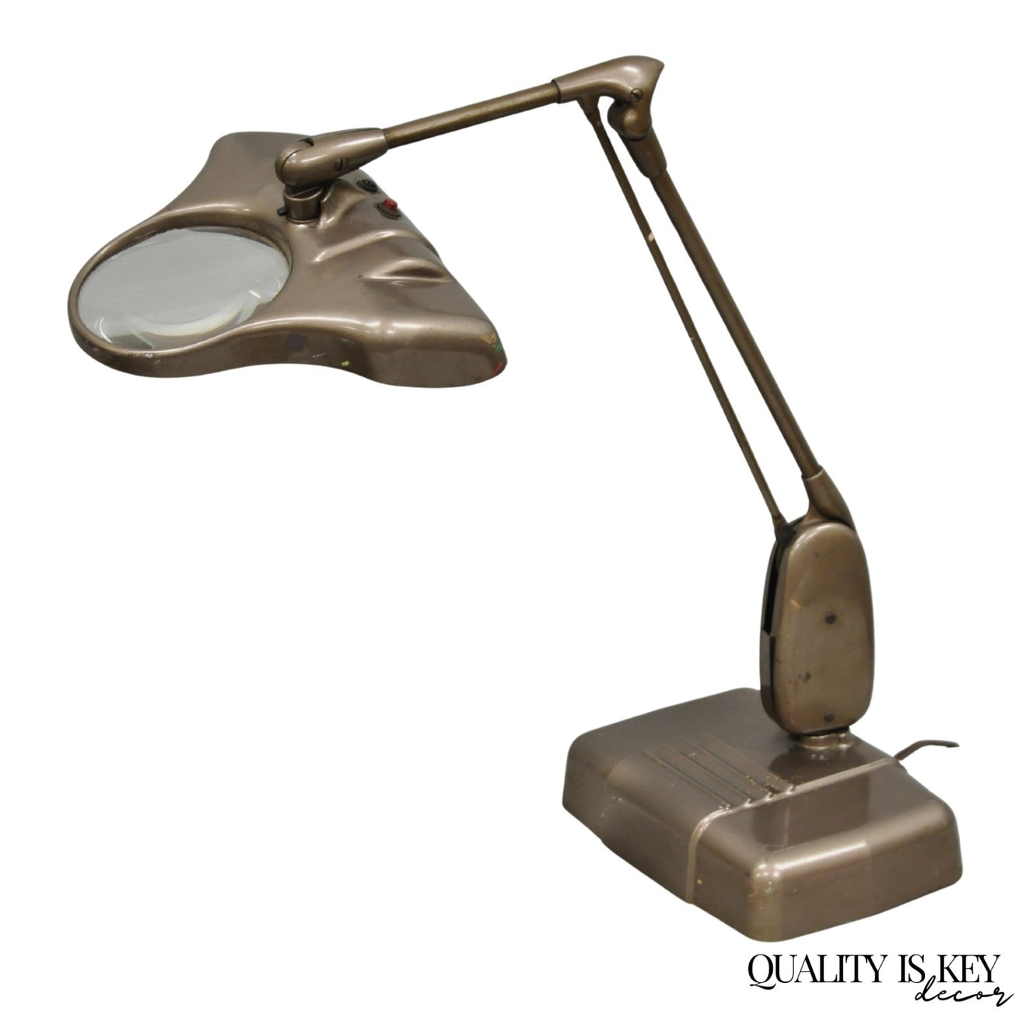 Vintage Dazor Model M-270 Lighted Magnifying Glass Industrial Work Task Lamp