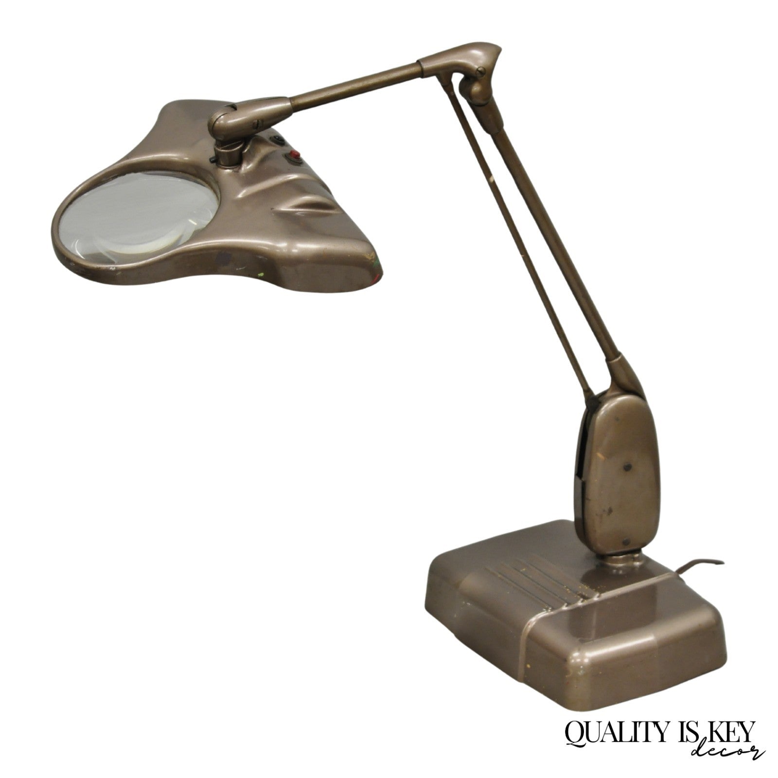 Vintage Dazor Model M-270 Lighted Magnifying Glass Industrial Work Task Lamp
