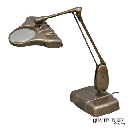 Vintage Dazor Model M-270 Lighted Magnifying Glass Industrial Work Task Lamp