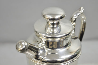 Vintage Art Deco Sheffield Silver Plated 332 USA Martini Cocktail Shaker Pitcher