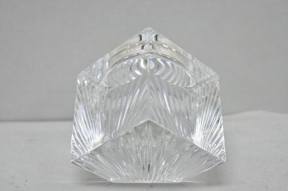 Vintage Waterford Crystal Glass Diamond Shaped Meridian Small Desk Clock