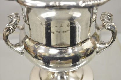 Engraved FB Rogers Regency Silver Plated Twin Handle Wine Chiller Ice Bucket