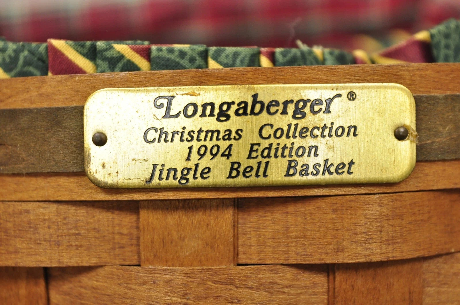 Longaberger 1994 Jingle Bell Basket 1995 Dresden Basket 1988 Basket - 3 Pcs