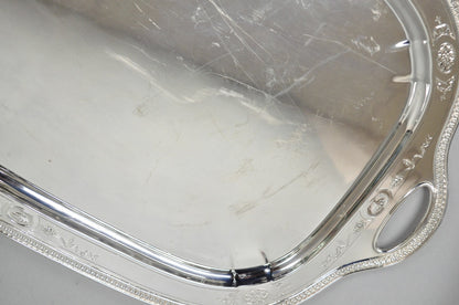Antique Reed & Barton 04072 English Edwardian Silver Plater Serving Platter Tray