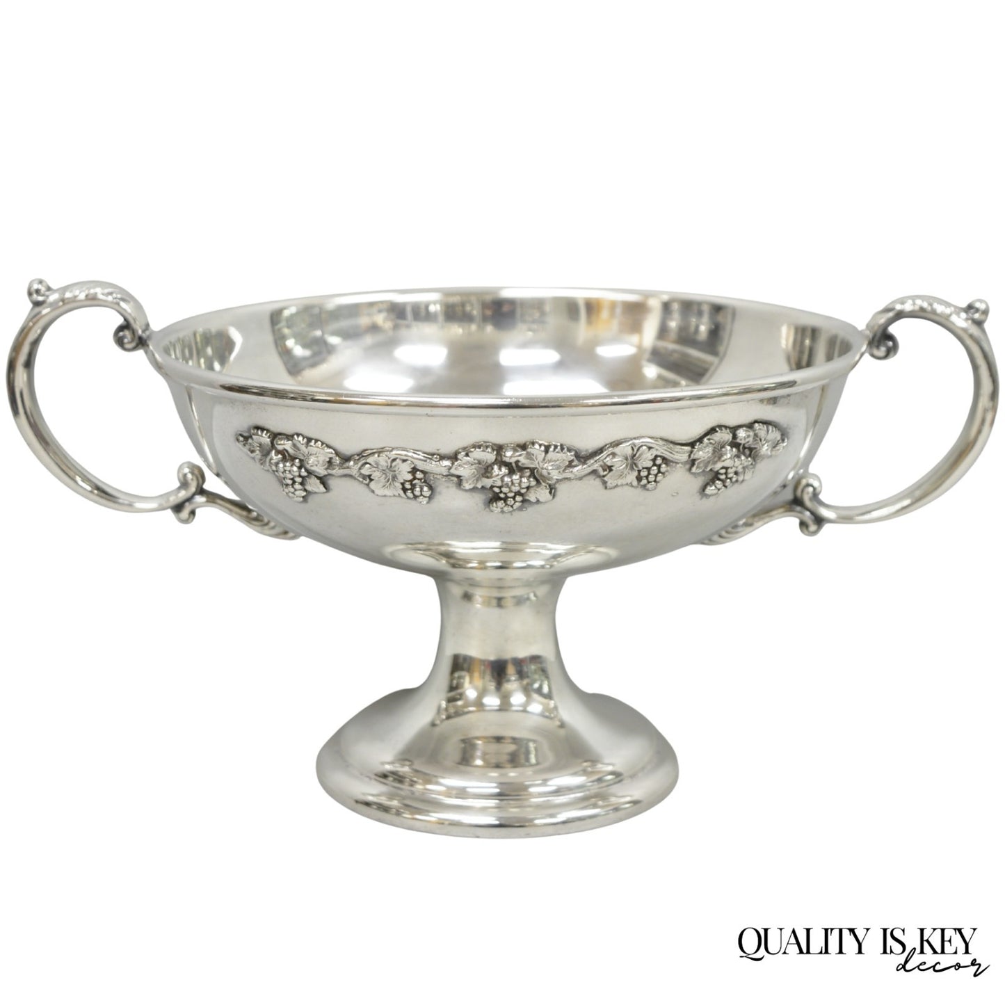 Vintage RS Co Sheffield Silver Plated Trophy Cup Pedestal Compote Fruit Bowl