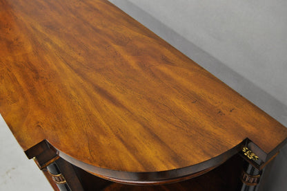 Maitland Smith French Empire Regency Style Mahogany Console Table Bookcase Curio