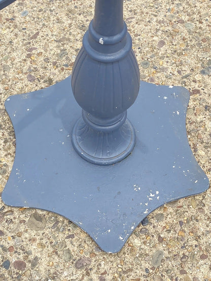 Vintage Hollywood Regency Cast Aluminum Dining Center Table Pedestal Base