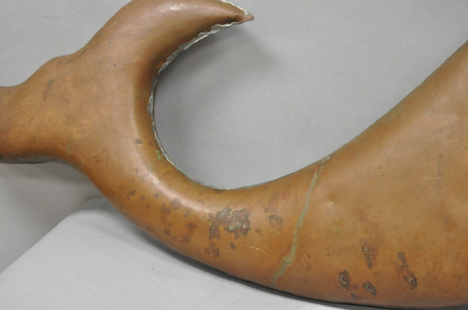 Antique Arts & Crafts Moby Dick "Whale" Copper Metal 37" Weathervane