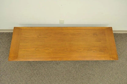 Vintage Mid Century Danish Modern Walnut 60" Long Sleek Coffee Table
