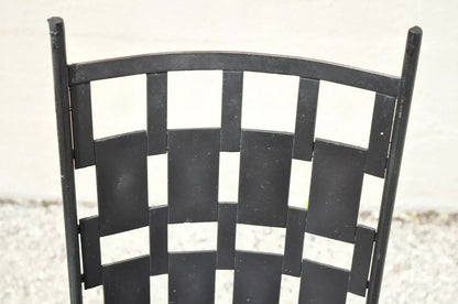 Vintage Wrought Iron Atomic Era Mid Century Modern Dining Chairs - Set of 4