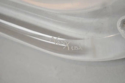 Vintage Mid Century Modern Etched Lucite Sculptural Table Lamps by Van Teal Pair