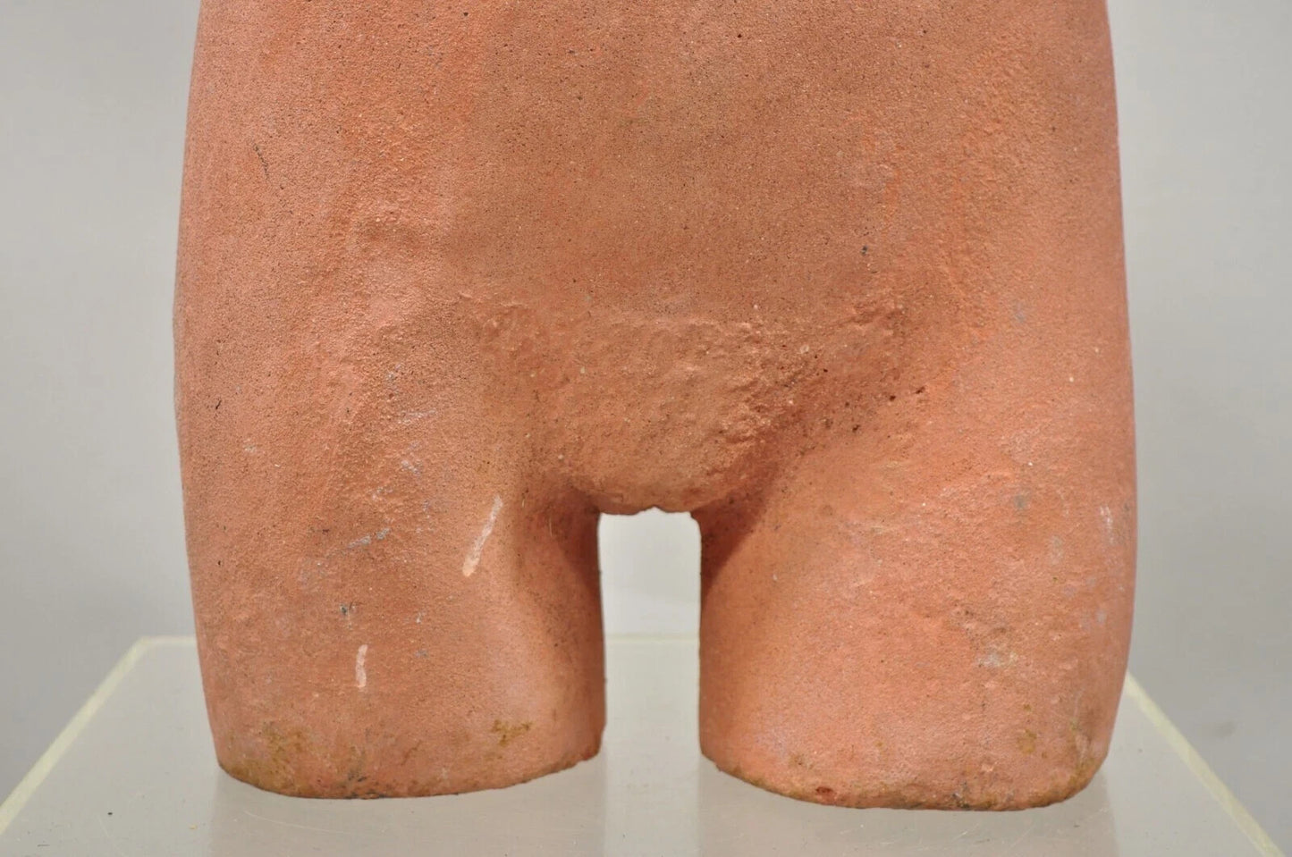 Gary Spradling Cast Stone Terracotta Nude Female Torso Sculpture Statue Table