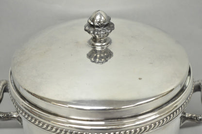 Vintage FB Rogers English Regency Silver Plated Coat of Arms Covered Ice Bucket