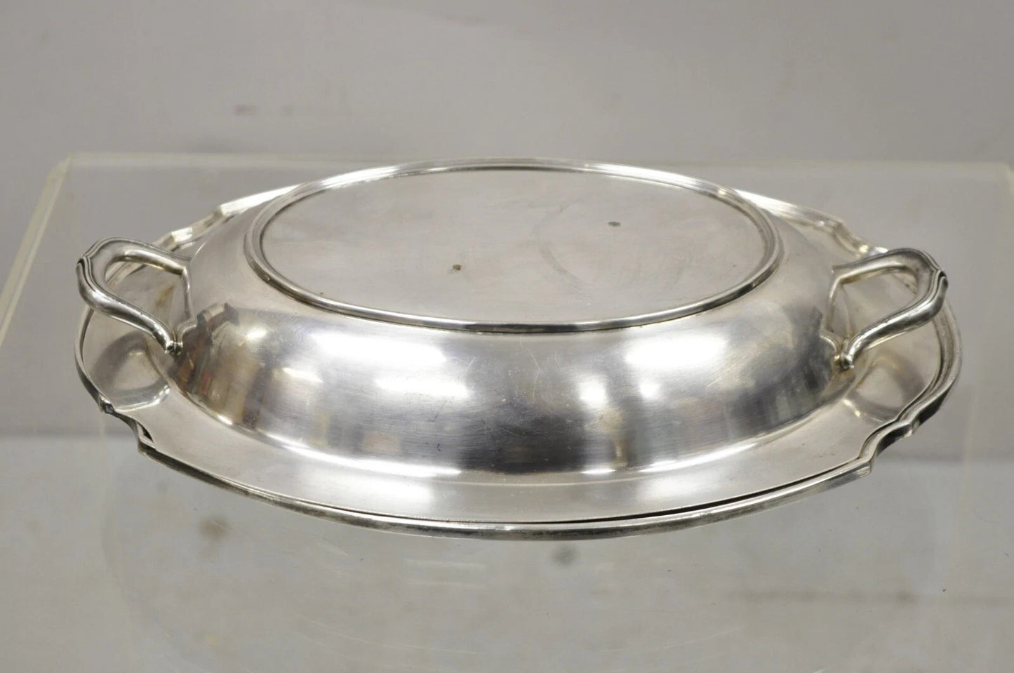 WM Rogers 2272 Washington Silver Plated Victorian Lidded Vegetable Serving Dish