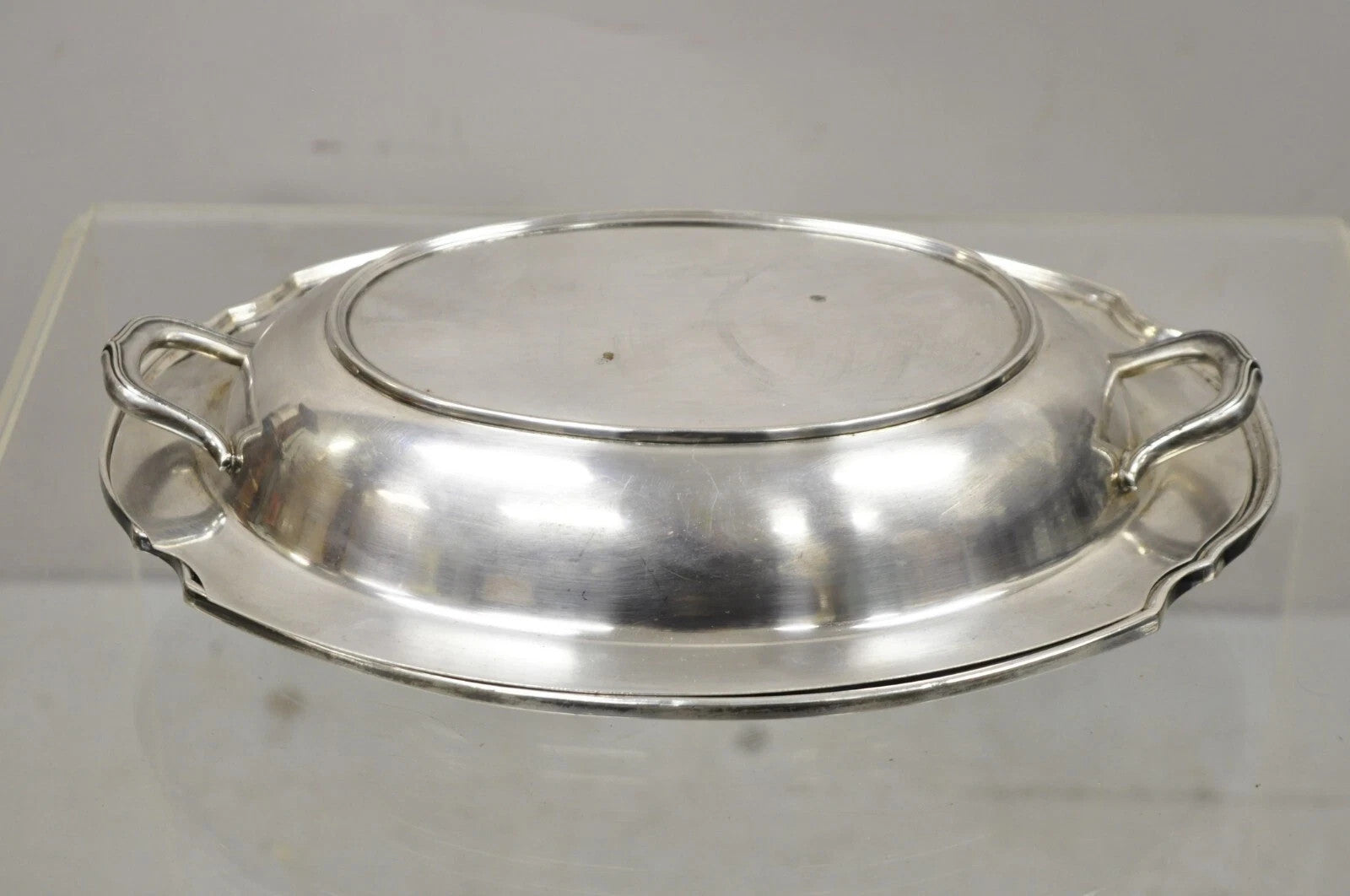 WM Rogers 2272 Washington Silver Plated Victorian Lidded Vegetable Serving Dish