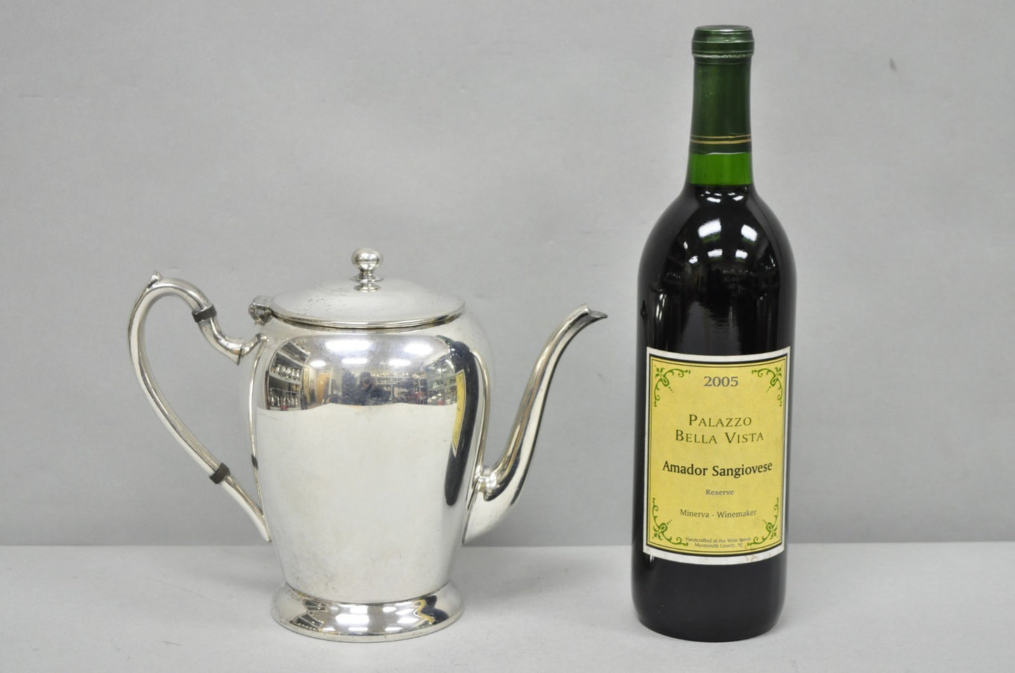 Vintage Abraham & Straus Victorian Silver Plated Bulbous Coffee Pot Teapot