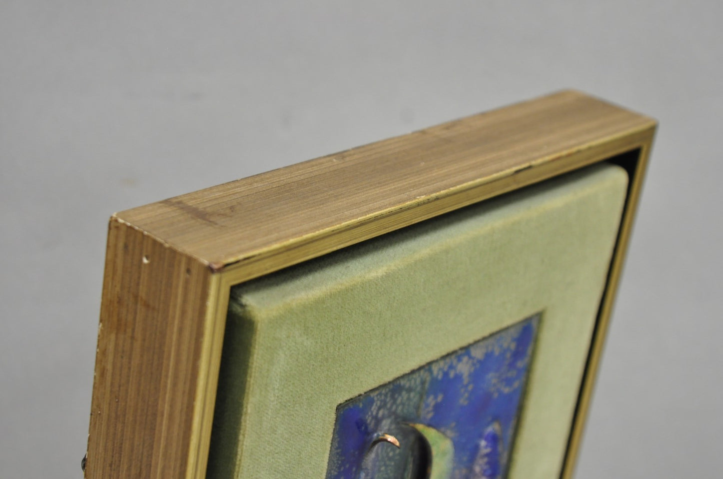 Vintage Mid Centuy Modern Enameled Copper Clipper Ship Art Painting by M. Rosen