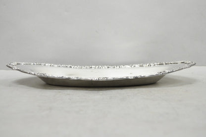 Vintage Community Ascot Victorian Silver Plated Oval Narrow Trinket Dish