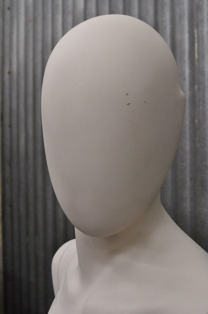 Male Fiberglass White Matte Finish Full Body Display Mannequin by Almax (A)