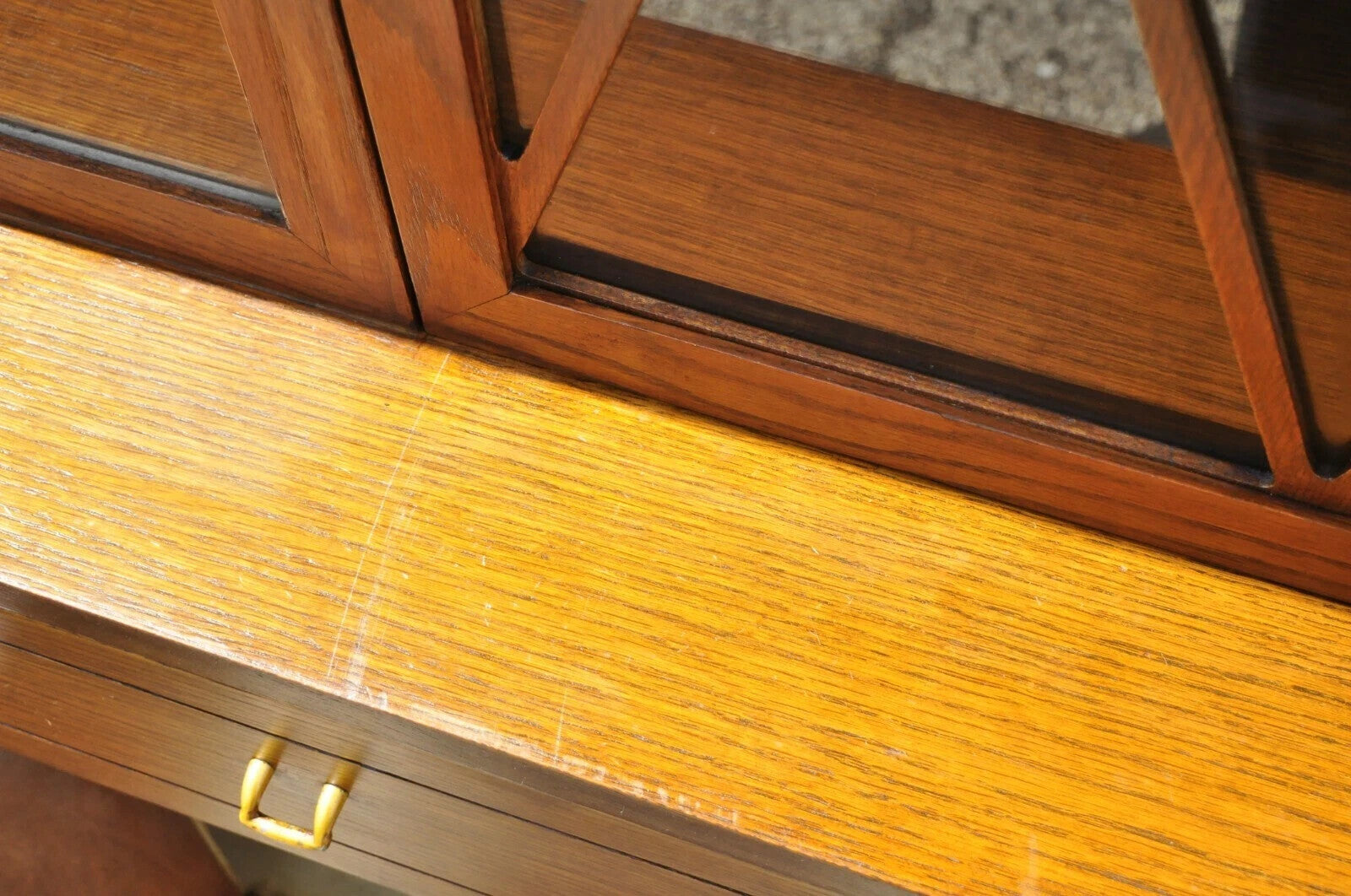 Raymond Loewy Mengel Mid Century Modern Sculpted Oak Bookcase China Cabinet