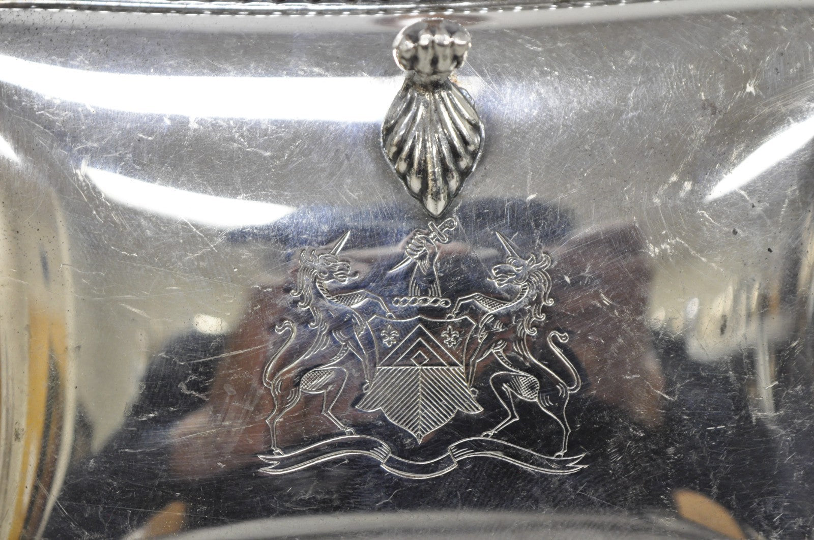 Vintage Sheffield English Victorian Silver Plated Silent Butler Crumb Catcher