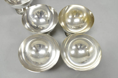 Vintage Victorian Silver Plated Footed Twin Handle Punch Bowl Set w/ 12 Cups