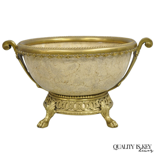 Decorative Crafts Inc. French Victorian Style Bronze Centerpiece Fruit Bowl
