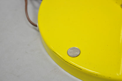 Vintage Mid Century Modern Kurt Versen Style Yellow Gooseneck Saucer Floor Lamp