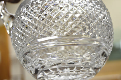 Vintage Victorian Style Leah Pattern Cut Crystal Glass Water Pitcher by Galway