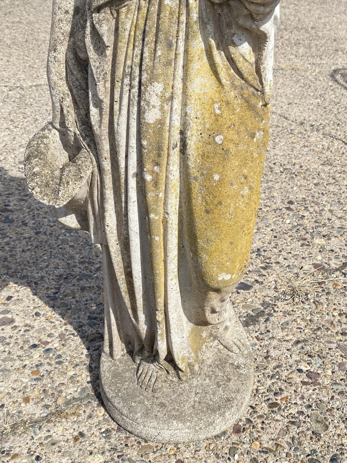 Vintage Greek Classical Goddess Hebe Concrete Stone 40" Garden Statue Figure