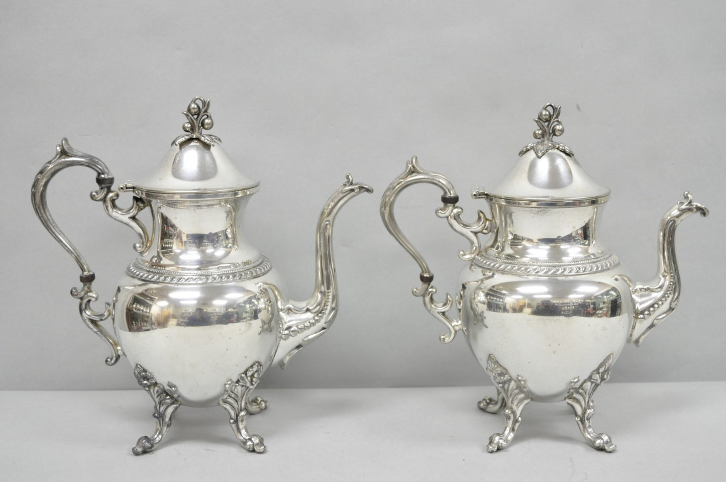 Vintage Birmingham English Art Nouveau Silver Plated Tea Service - 5 Pc Set