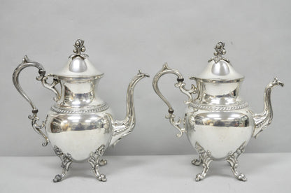 Vintage Birmingham English Art Nouveau Silver Plated Tea Service - 5 Pc Set