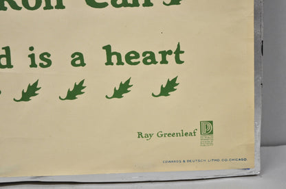 Original Vintage 1918 WWI Poster 'Red Cross Christmas Roll Call' Ray Greenleaf