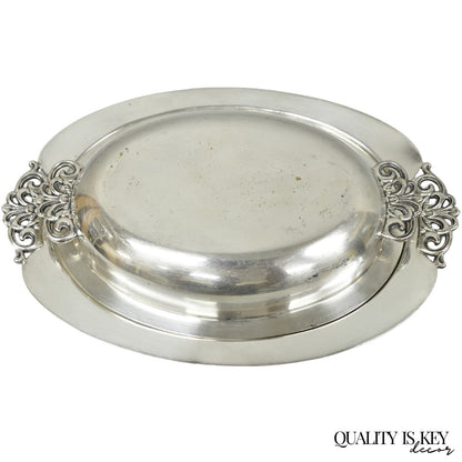 Vintage Reed & Barton Nordic 1152 Silver Plated Covered Vegetable Serving Dish