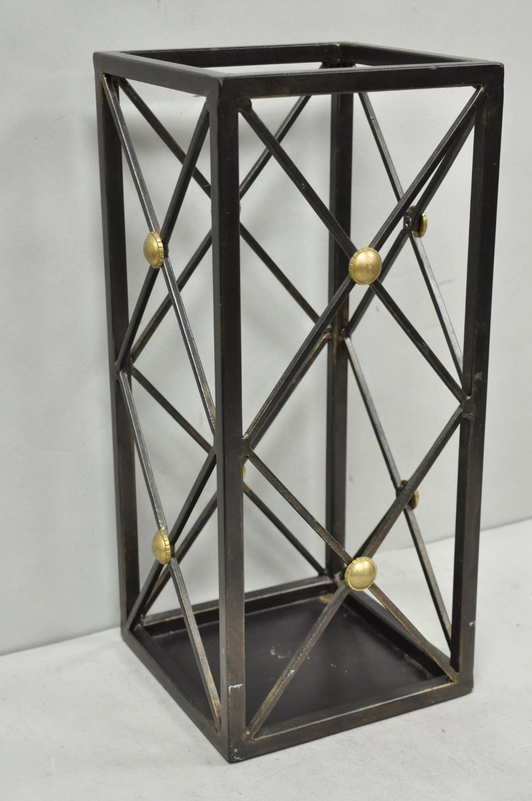 Contemporary Italian Neoclassical Style Iron X- Form Umbrella Cane Stand